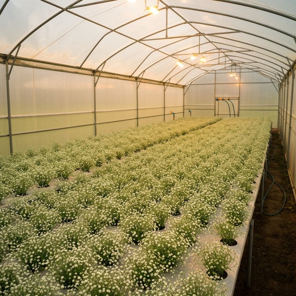 Gypsophila Protected Farming Setup
