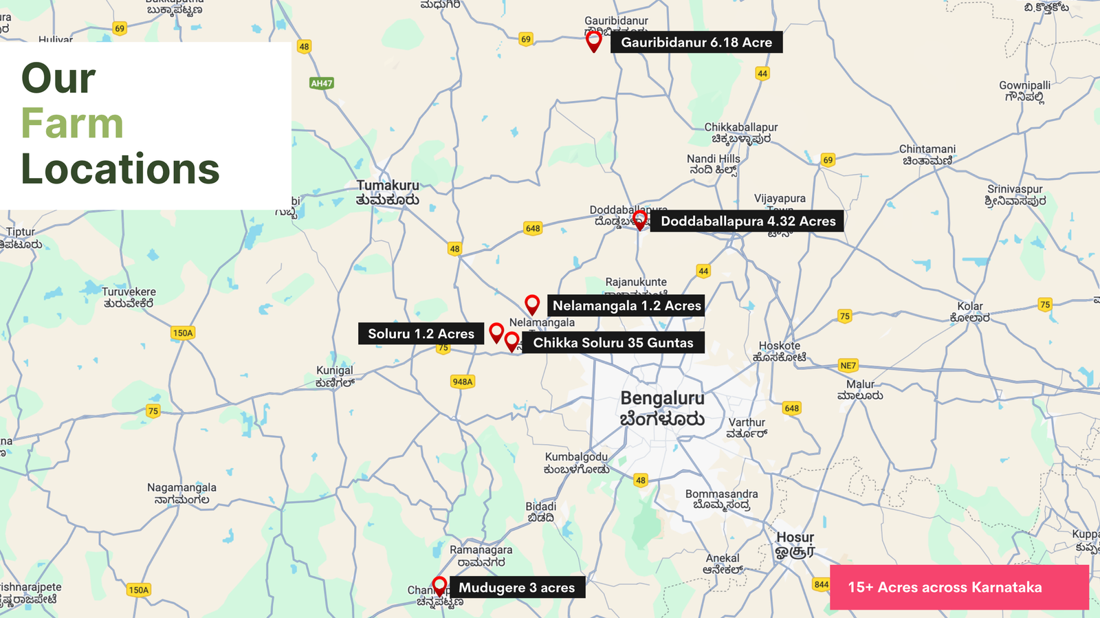 Growteq Farm Locations Map